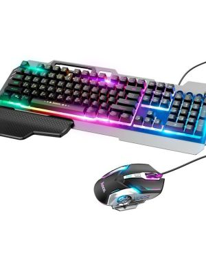 Colorful lighting gaming keyboard and mouse set