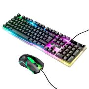 Colorful lighting gaming keyboard and mouse set
