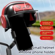 Mobile phone holder helmet